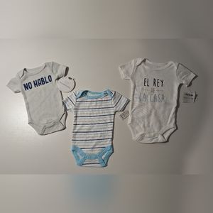 NWT 3pc Newborn Onesies Koala Baby Spanish Short Sleeves